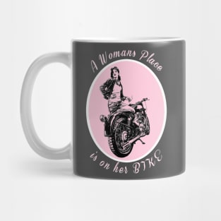 Woman Motorcyclist Design Mug